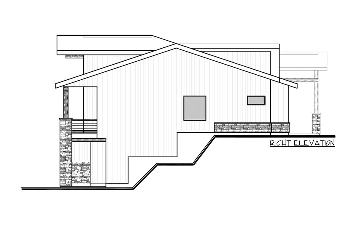 Plan 370050SEN: 3 or 4 Bed Modern Mountain House Plan with Lower Level Game Room - 4770 Sq Ft - Image #5 - Contemporary, Modern, Mountain