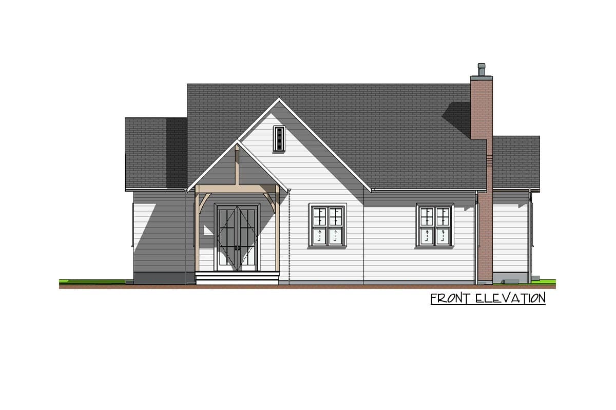 Plan 871037NST: 2-Bed Modern Farmhouse Cottage Plan with Vaulted Living - 1828 Sq Ft - Image #11 - Cottage, Country, Modern Farmhouse