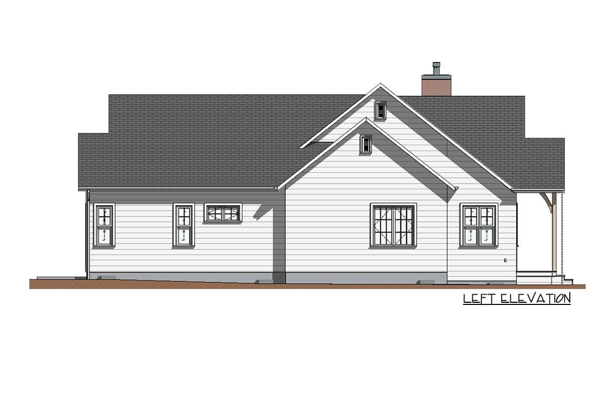 Plan 871037NST: 2-Bed Modern Farmhouse Cottage Plan with Vaulted Living - 1828 Sq Ft - Image #12 - Cottage, Country, Modern Farmhouse