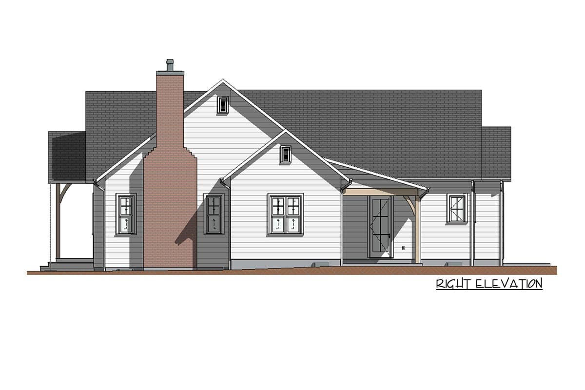 Plan 871037NST: 2-Bed Modern Farmhouse Cottage Plan with Vaulted Living - 1828 Sq Ft - Image #14 - Cottage, Country, Modern Farmhouse