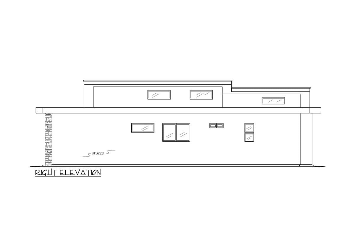 Plan 833035WAT: Single-Story Mid-Century Modern House Plan with Vaulted Living - 1676 Sq Ft - Image #5 - Mid Century Modern, Modern, Prairie