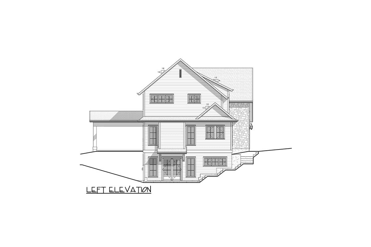 Plan 770521JME: 3-Bed European Transitional House Plan with Den or Flex Room - 2473 Sq Ft - Image #6 - European, Transitional, Tudor