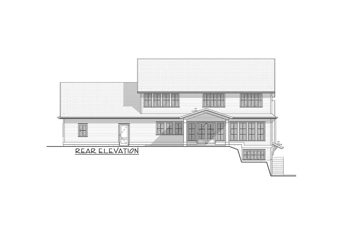 Plan 770521JME: 3-Bed European Transitional House Plan with Den or Flex Room - 2473 Sq Ft - Image #7 - European, Transitional, Tudor