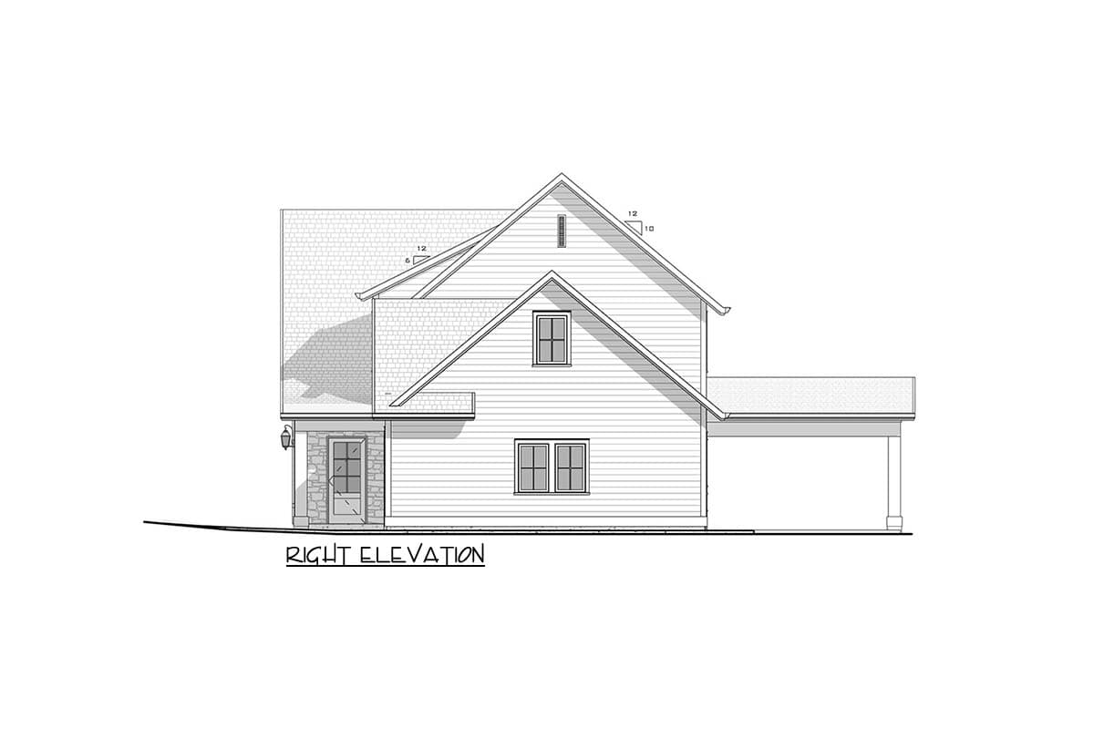 Plan 770521JME: 3-Bed European Transitional House Plan with Den or Flex Room - 2473 Sq Ft - Image #8 - European, Transitional, Tudor