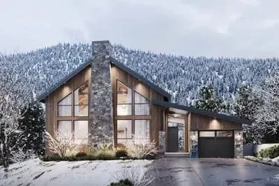 Two-Story Mountain Cabin House Plan with Two Master Suites - 2791 Sq Ft
