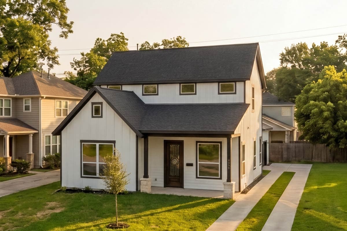 Plan 100348GHR: 3-Bed Contemporary Cottage with 2nd Floor Master and 2-Car Detached Garage - 1576 Sq Ft - Image #2 - Contemporary, Cottage, Traditional
