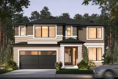 Two-Story Northwest House Plan with Den or Office - 2833 Sq Ft