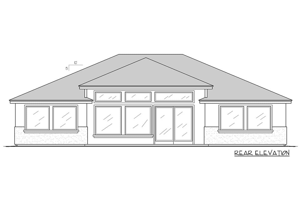 Plan 833037WAT: Stylish 3-Bed Prairie Ranch Home Plan with Vaulted Great Room - 2254 Sq Ft - Image #7 - Contemporary, Modern, Prairie, Ranch
