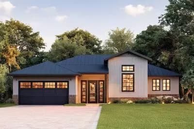 Stylish 3-Bed Prairie Ranch Home Plan with Vaulted Great Room - 2254 Sq Ft