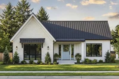 2-Bed Transitional Farmhouse Plan with Vaulted Great Room - 948 Sq Ft