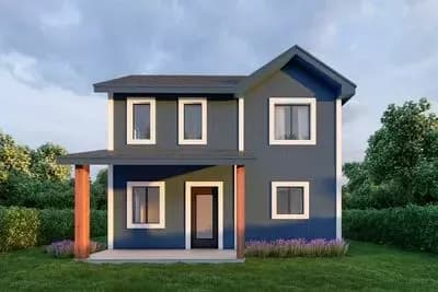 2-Bed Traditional ADU House Plan Under 1000 Sq Ft