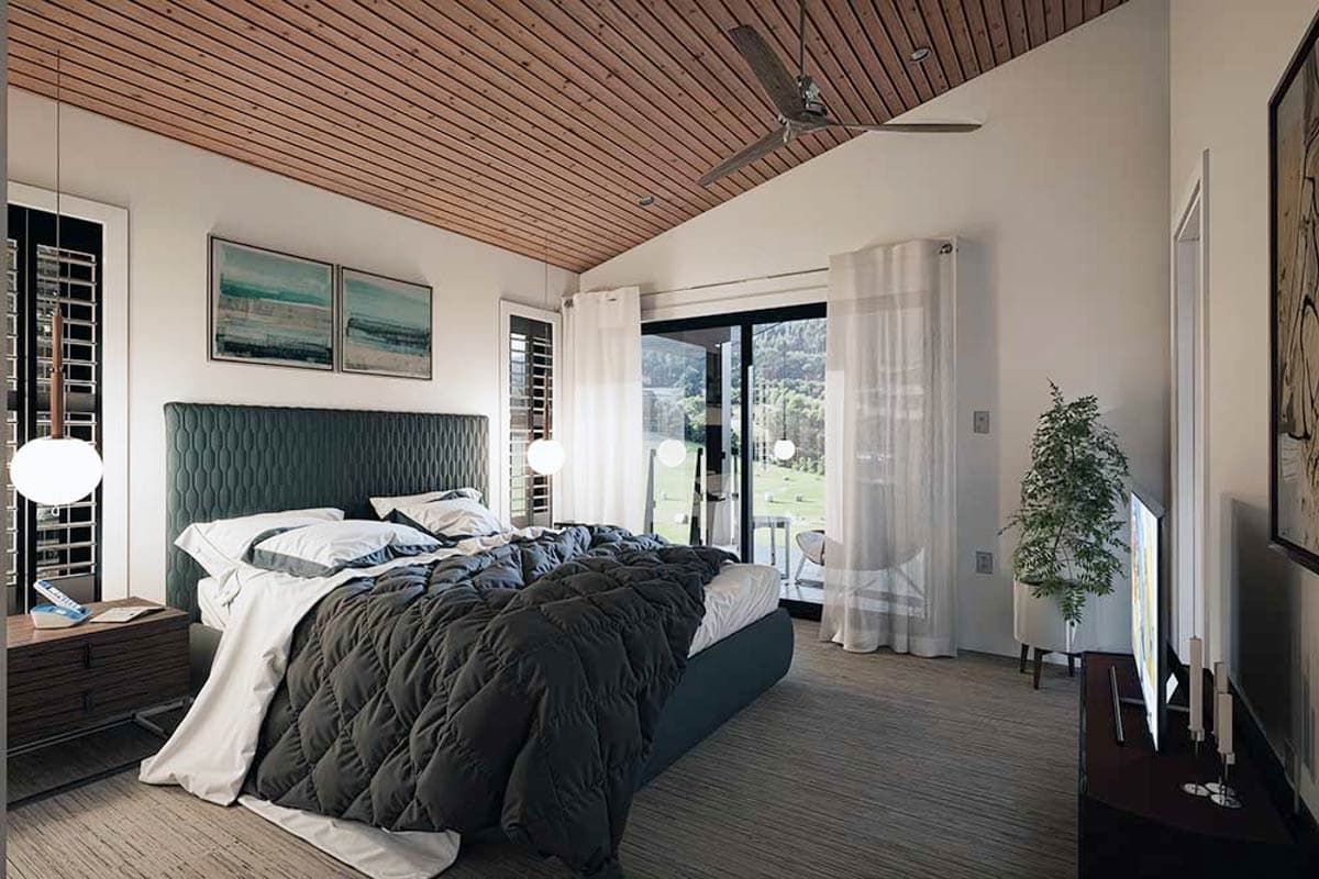 Plan 147034RML: Two-Story Contemporary European Duplex Plan with Rear Covered Porch - 2016 Sq Ft Per Unit - Image #7 - Contemporary, European