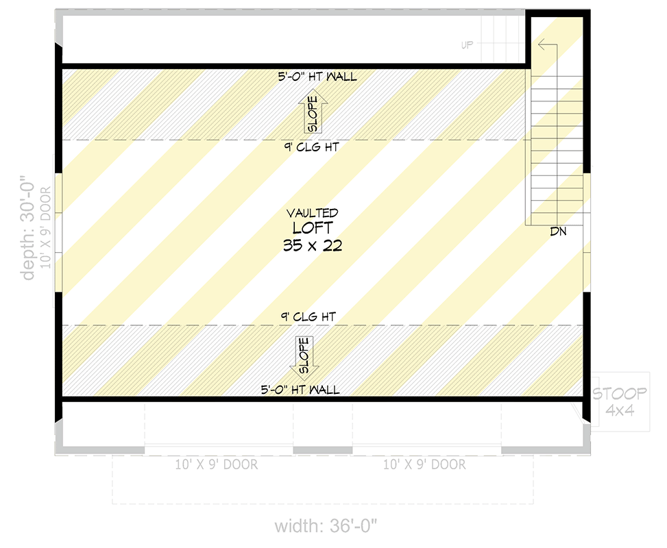 Plan 680560VR: Country Barn Garage with Optionally Finished Second Level - 1080 Sq Ft - Floor Plan - Optionally Finished Second Level