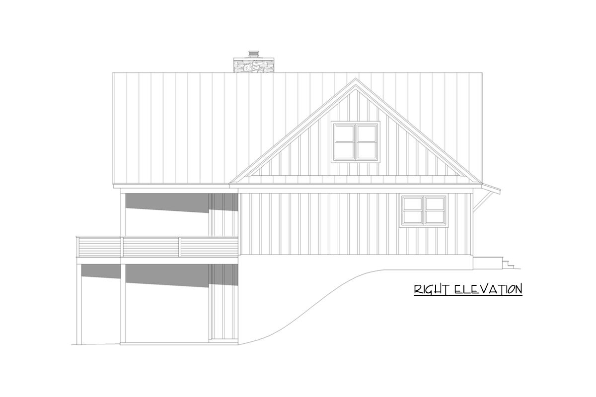 Plan 680561VR: 3 or 4 Bed Mountain Lake House Plan with Wrap-Around Porch - 3482 Sq Ft - Image #7 - Contemporary, Mountain, New American