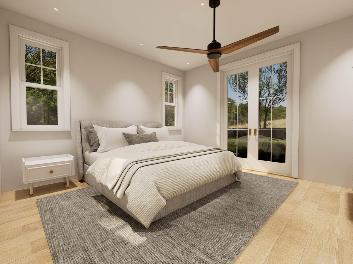 Plan 871038NST: 2-Bed Farmhouse Cottage Plan with Vaulted Living Room - 1827 Sq Ft - Image #8 - Cottage, Farmhouse