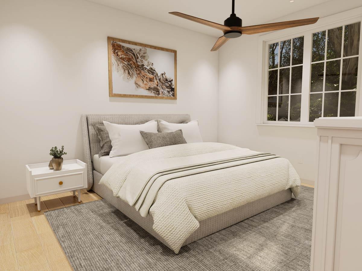 Plan 871038NST: 2-Bed Farmhouse Cottage Plan with Vaulted Living Room - 1827 Sq Ft - Image #9 - Cottage, Farmhouse
