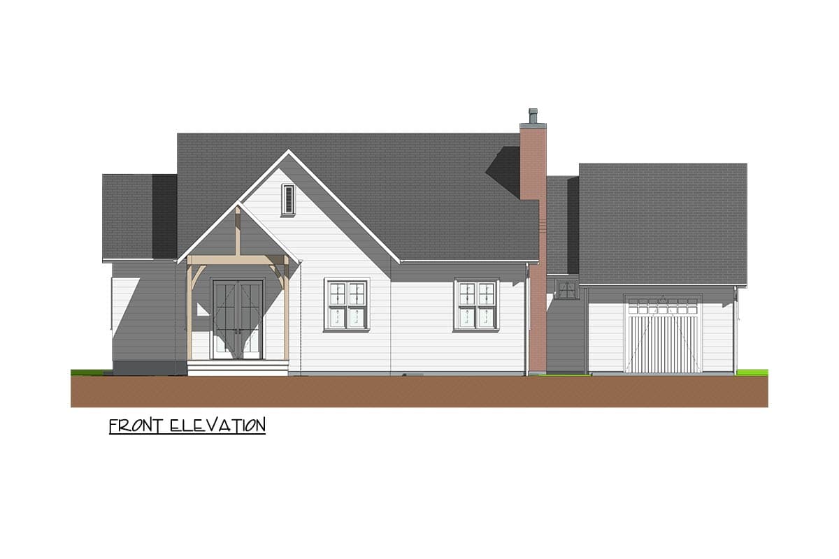 Plan 871038NST: 2-Bed Farmhouse Cottage Plan with Vaulted Living Room - 1827 Sq Ft - Image #16 - Cottage, Farmhouse