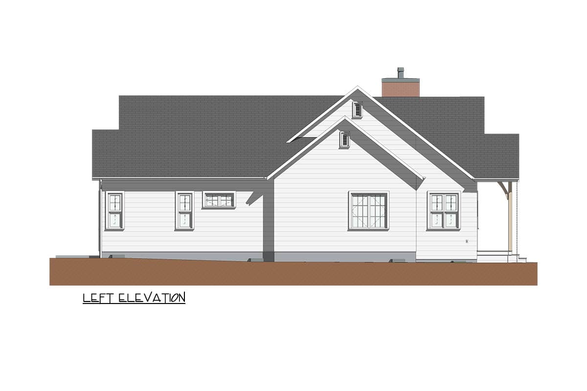 Plan 871038NST: 2-Bed Farmhouse Cottage Plan with Vaulted Living Room - 1827 Sq Ft - Image #17 - Cottage, Farmhouse