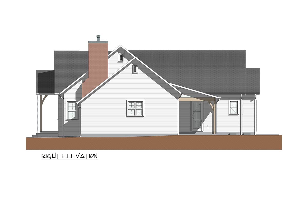 Plan 871038NST: 2-Bed Farmhouse Cottage Plan with Vaulted Living Room - 1827 Sq Ft - Image #19 - Cottage, Farmhouse