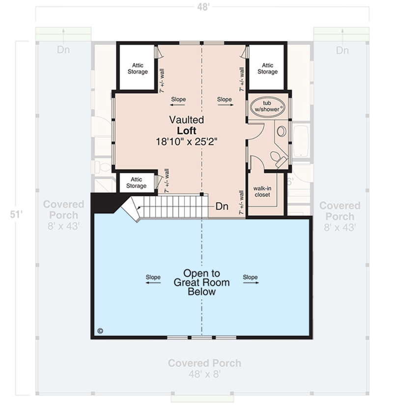 Plan 720099DA: 3-Bed Classic Farmhouse Plan with Wrap-Around Porch - 1886 Sq Ft - Floor Plan - 2nd Floor - Cabin, Cottage, Country, Farmhouse, Vacation