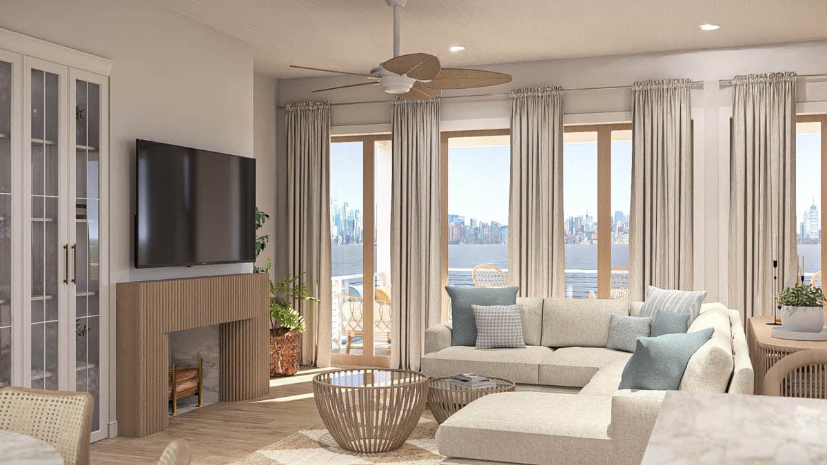 Plan 623503DJ: 3-Story Beach House Plan with Open Concept Living - 3657 Sq Ft - Image #6 - Beach, Coastal, Coastal Contemporary