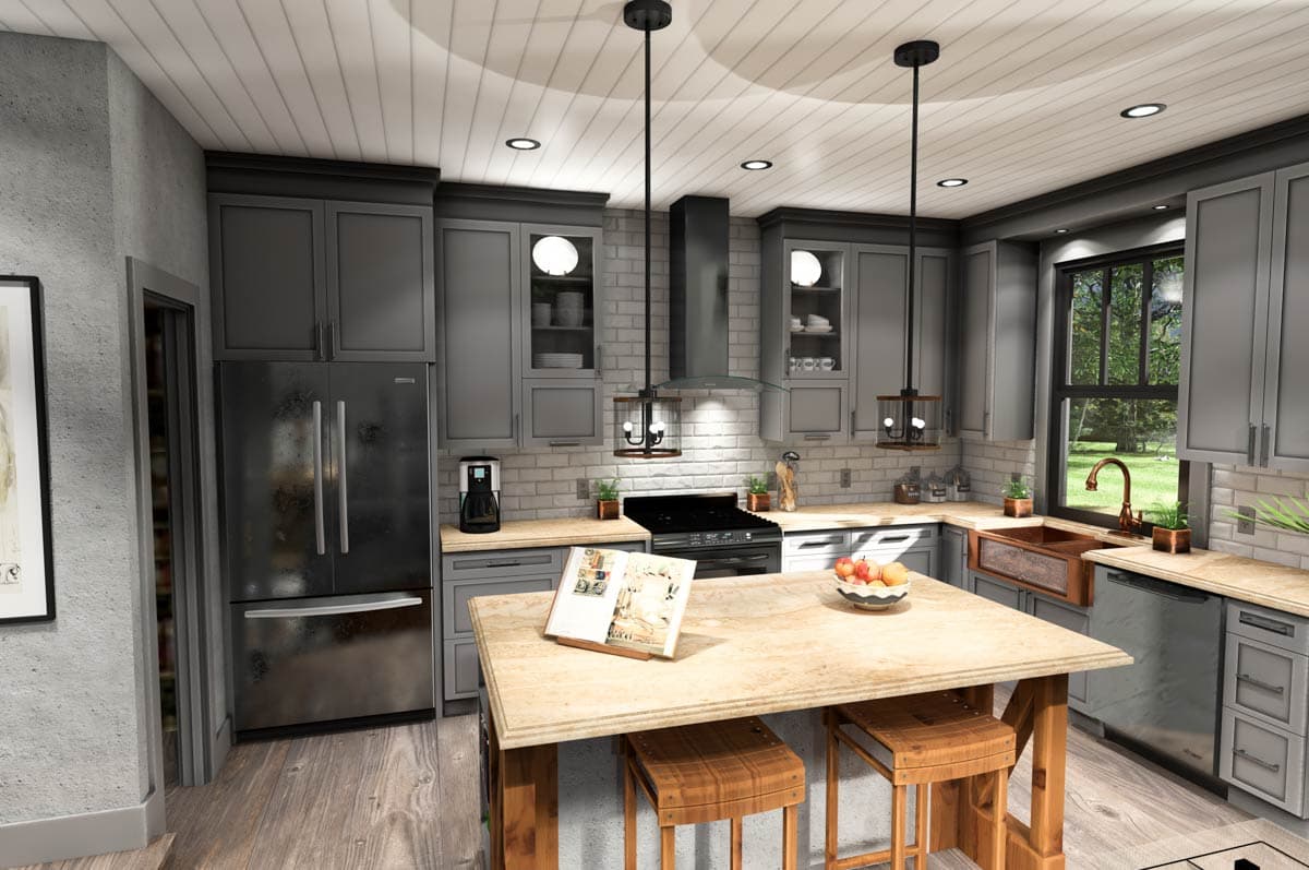 Plan 16939WG: 4-Bed Modern Farmhouse Cottage Plan with Veranda and Carport - 1428 Sq Ft - Image #9 - Cottage, Country, Modern Farmhouse