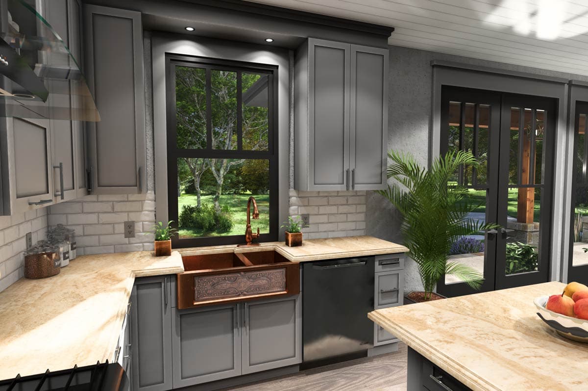Plan 16939WG: 4-Bed Modern Farmhouse Cottage Plan with Veranda and Carport - 1428 Sq Ft - Image #10 - Cottage, Country, Modern Farmhouse