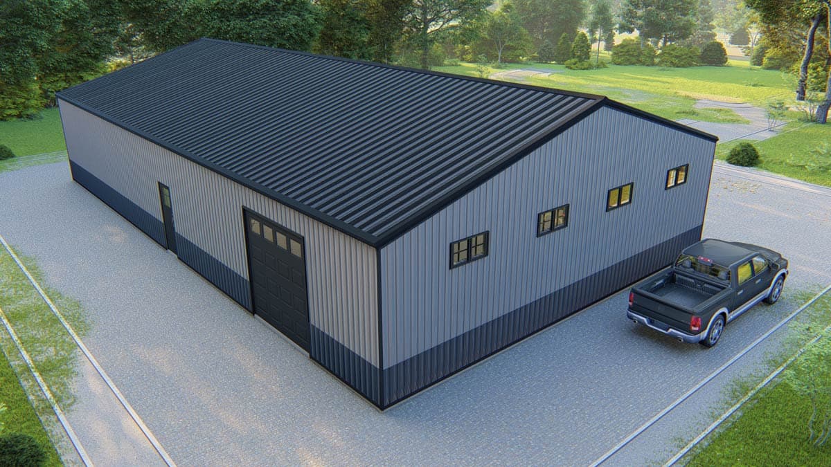 Plan 530136KTE: Metal-Framed 2-Bed Barndominium with Oversized Workshop Garage Barn - 1900 Sq Ft - Image #8 - Barndominium, Country