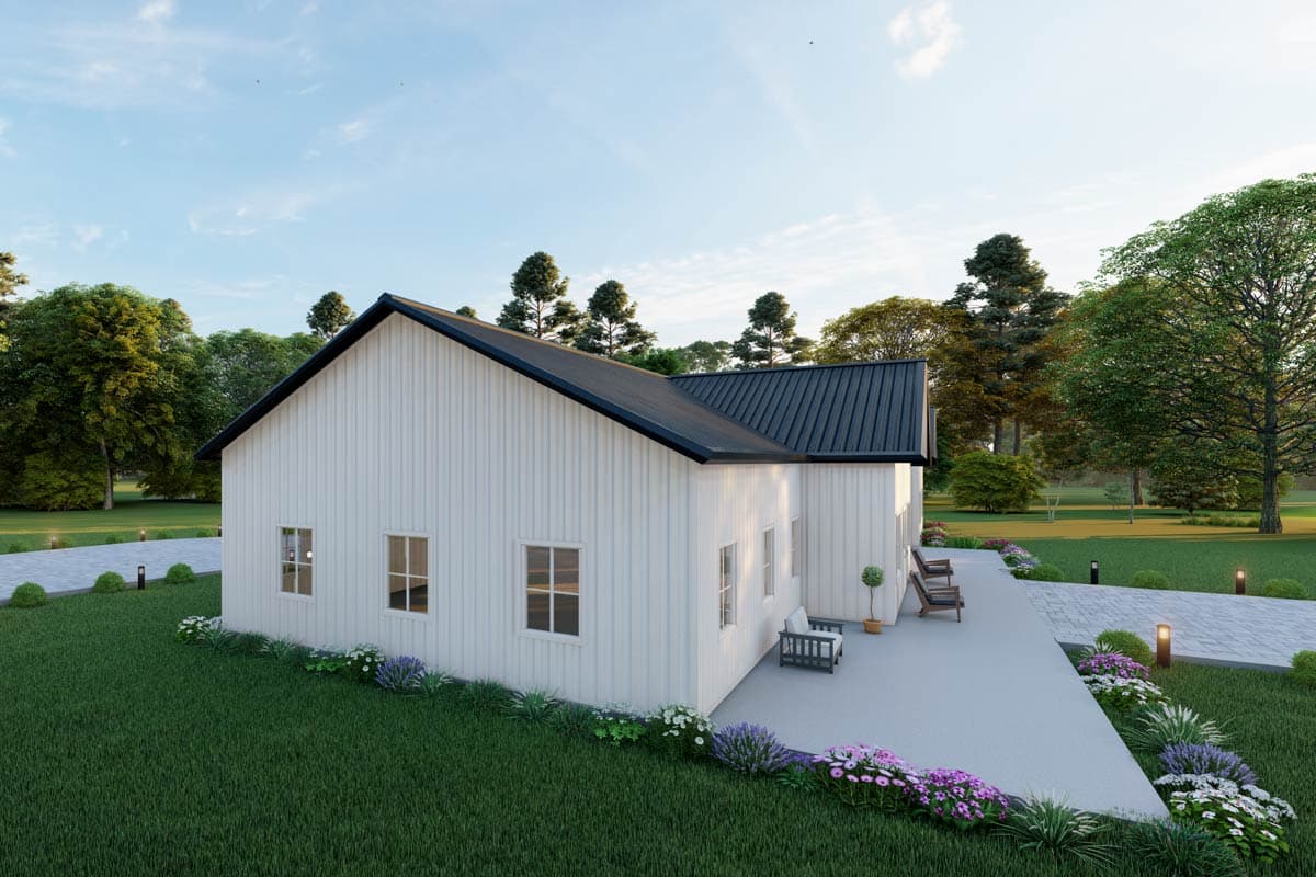 Plan 530138KTE: 3-BedTraditional-Style PEMB Barndominium House Plan -  2482 Sq Ft - Image #7 - Barndominium, Ranch, Traditional