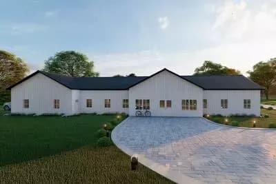 3-BedTraditional-Style PEMB Barndominium House Plan -  2482 Sq Ft