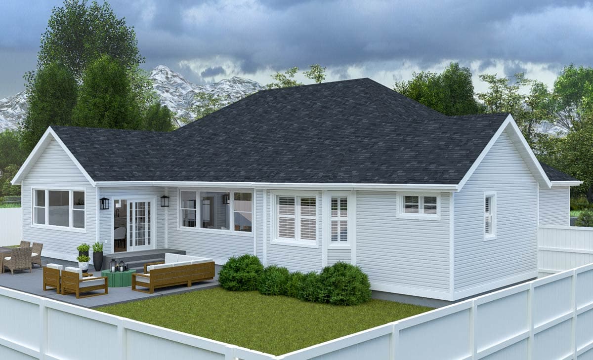 Traditional Ranch House Plan 61616UT: Single-Story Traditional Ranch House Plan with Clustered ...