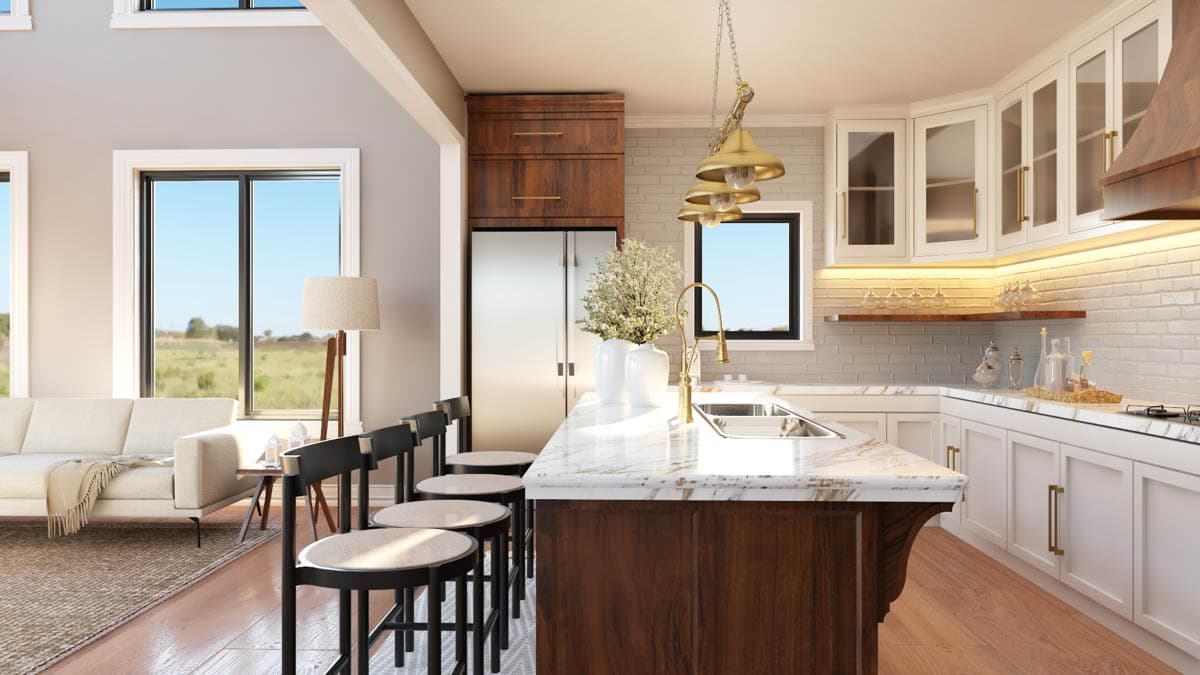 Plan 135343GRA: 6-Bedroom Barndominium House Plan with Two-Master Suites - 2545 Sq Ft - Image #6 - Barndominium