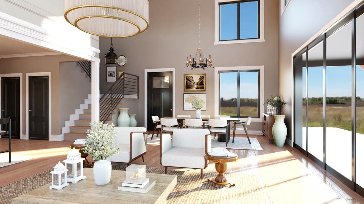 Plan 135343GRA: 6-Bedroom Barndominium House Plan with Two-Master Suites - 2545 Sq Ft - Image #8 - Barndominium