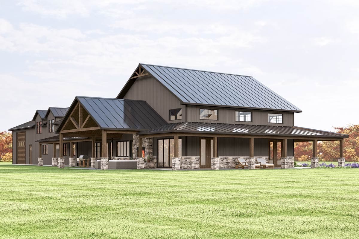 Plan 135347GRA: 3-Bedroom Transitional Barndominium-Style House Plan with Oversized Garage and Workshop - 3226 Sq Ft - Image #12 - Barndominium, Transitional