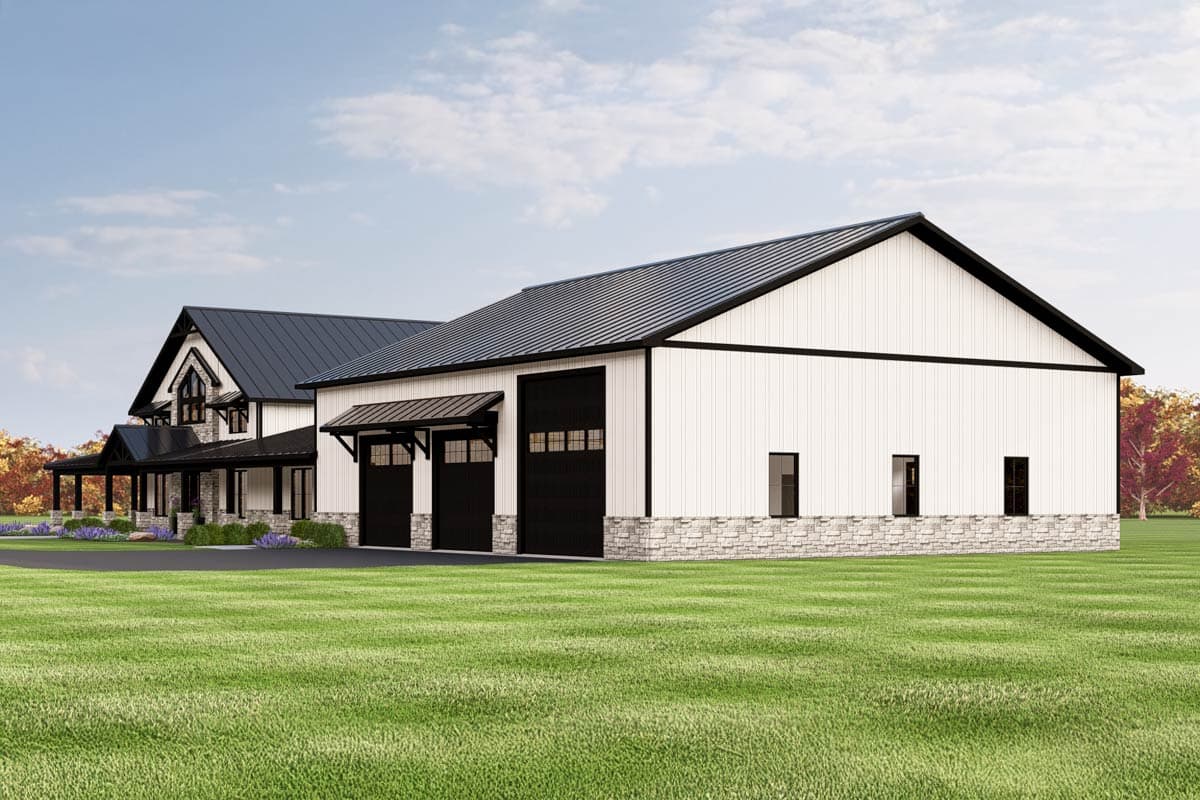 Plan 135347GRA: 3-Bedroom Transitional Barndominium-Style House Plan with Oversized Garage and Workshop - 3226 Sq Ft - Image #13 - Barndominium, Transitional