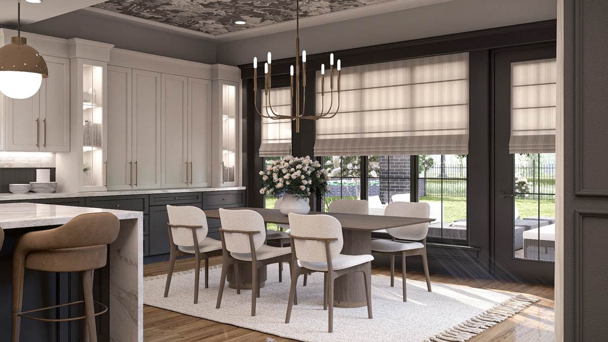 Plan 623504DJ: Two-Story European House Plan with Upstairs Family Room and Library  - 5041 Sq Ft - Image #6 - Colonial, European