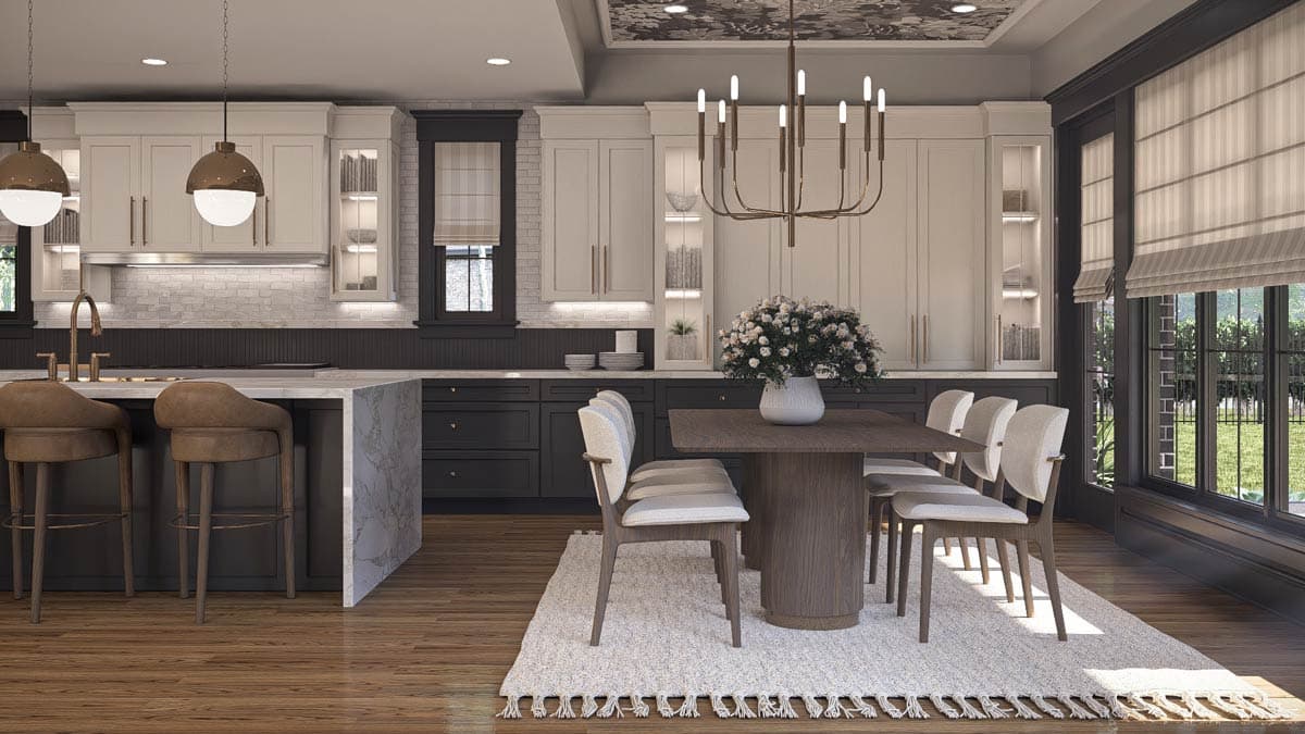 Plan 623504DJ: Two-Story European House Plan with Upstairs Family Room and Library  - 5041 Sq Ft - Image #8 - Colonial, European