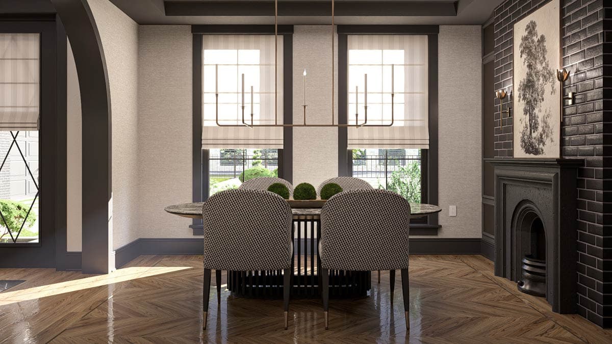 Plan 623504DJ: Two-Story European House Plan with Upstairs Family Room and Library  - 5041 Sq Ft - Image #14 - Colonial, European