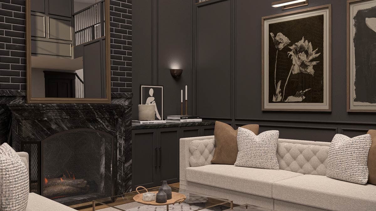 Plan 623504DJ: Two-Story European House Plan with Upstairs Family Room and Library  - 5041 Sq Ft - Image #10 - Colonial, European