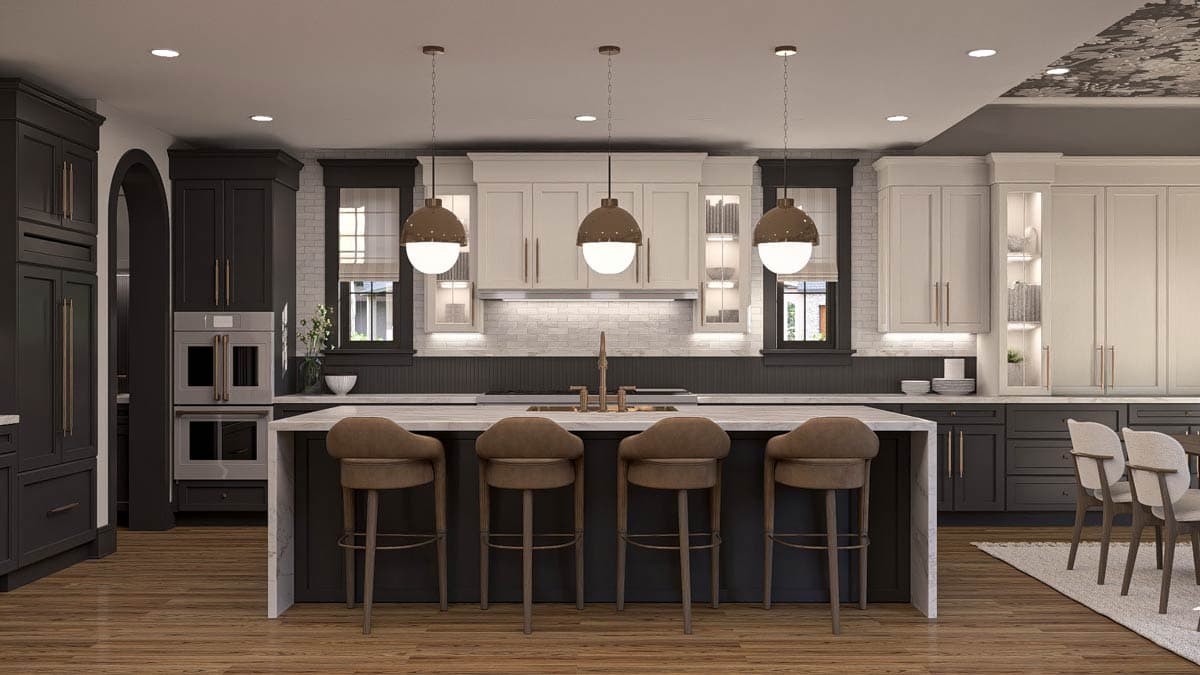 Plan 623504DJ: Two-Story European House Plan with Upstairs Family Room and Library  - 5041 Sq Ft - Image #13 - Colonial, European