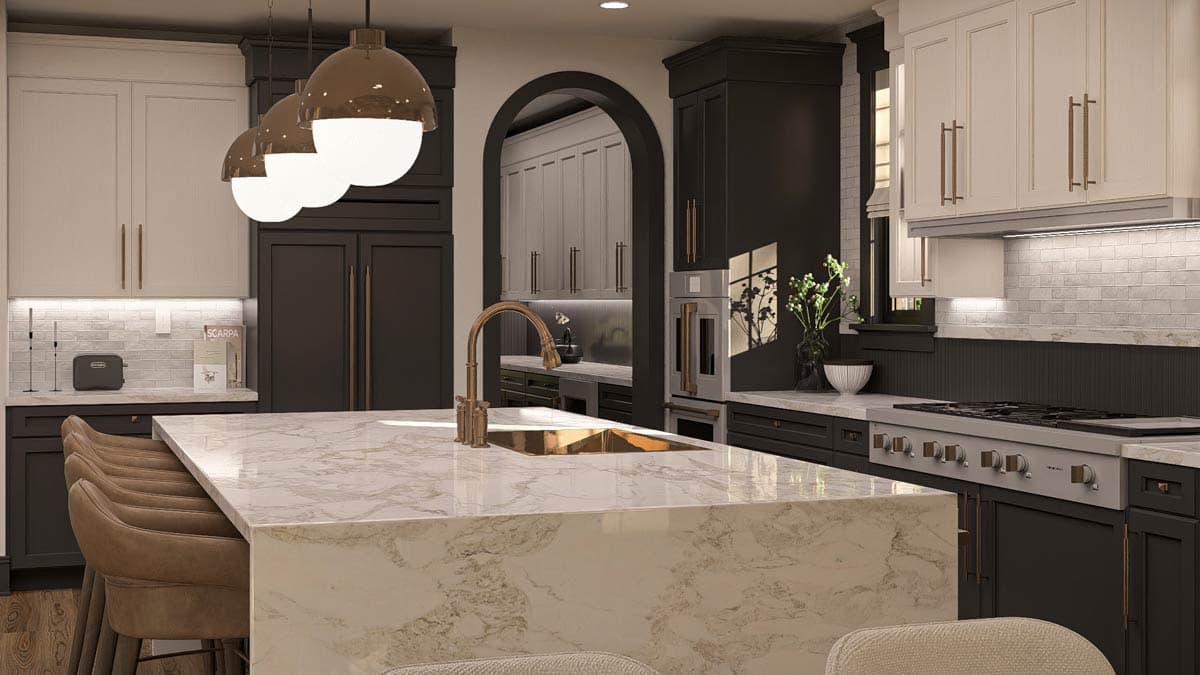 Plan 623504DJ: Two-Story European House Plan with Upstairs Family Room and Library  - 5041 Sq Ft - Image #12 - Colonial, European