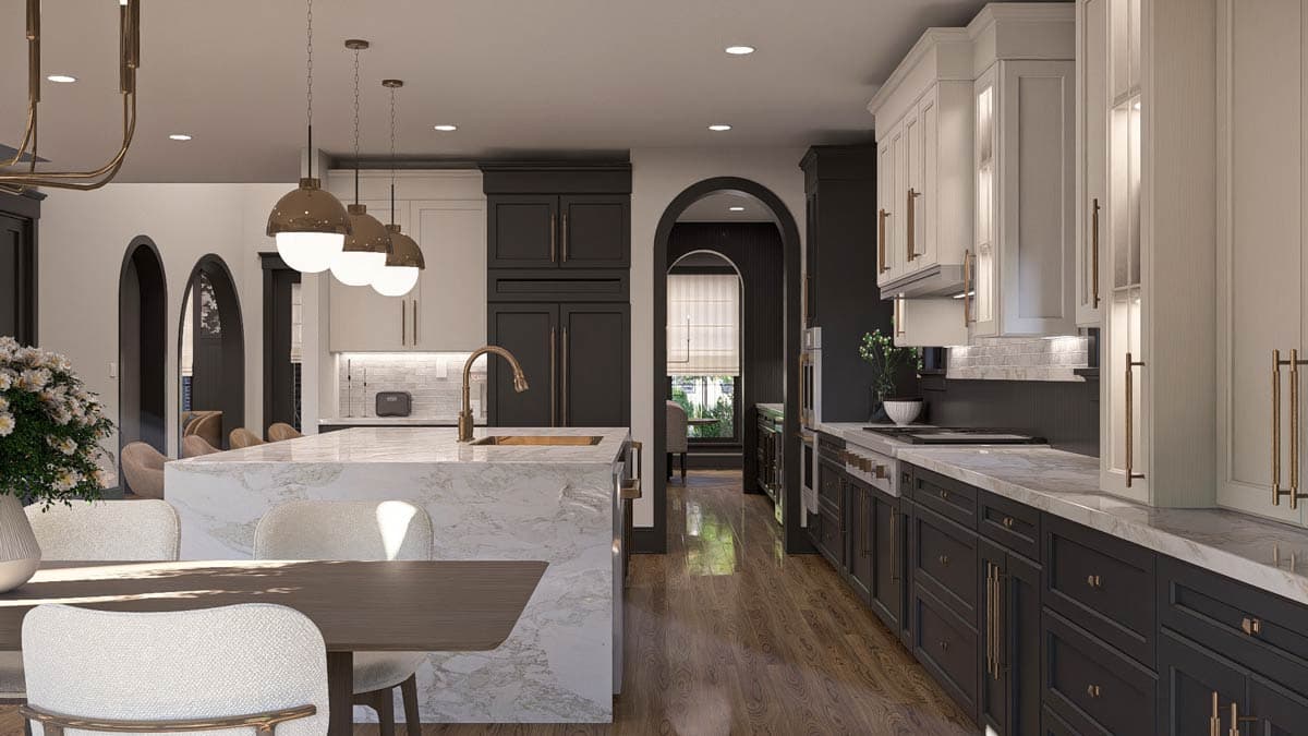 Plan 623504DJ: Two-Story European House Plan with Upstairs Family Room and Library  - 5041 Sq Ft - Image #16 - Colonial, European