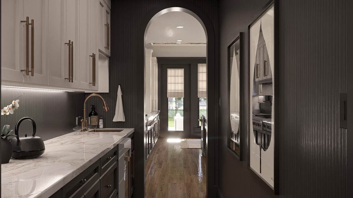 Plan 623504DJ: Two-Story European House Plan with Upstairs Family Room and Library  - 5041 Sq Ft - Image #15 - Colonial, European