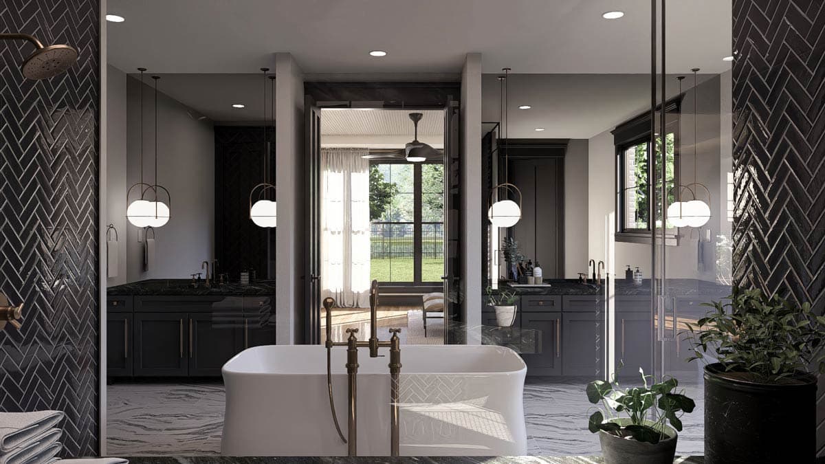 Plan 623504DJ: Two-Story European House Plan with Upstairs Family Room and Library  - 5041 Sq Ft - Image #21 - Colonial, European