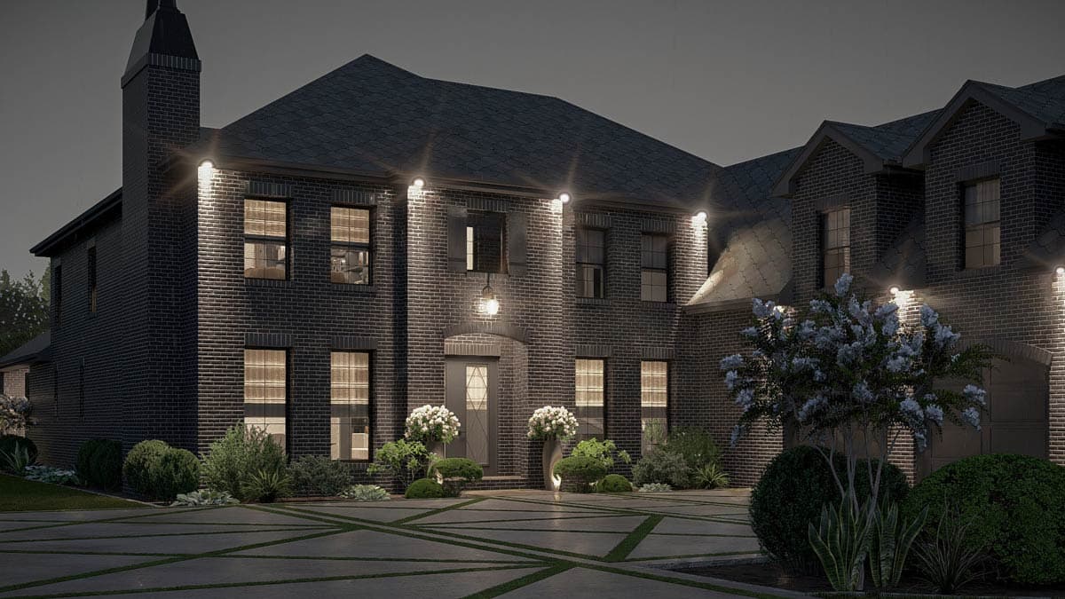 Plan 623504DJ: Two-Story European House Plan with Upstairs Family Room and Library  - 5041 Sq Ft - Image #26 - Colonial, European