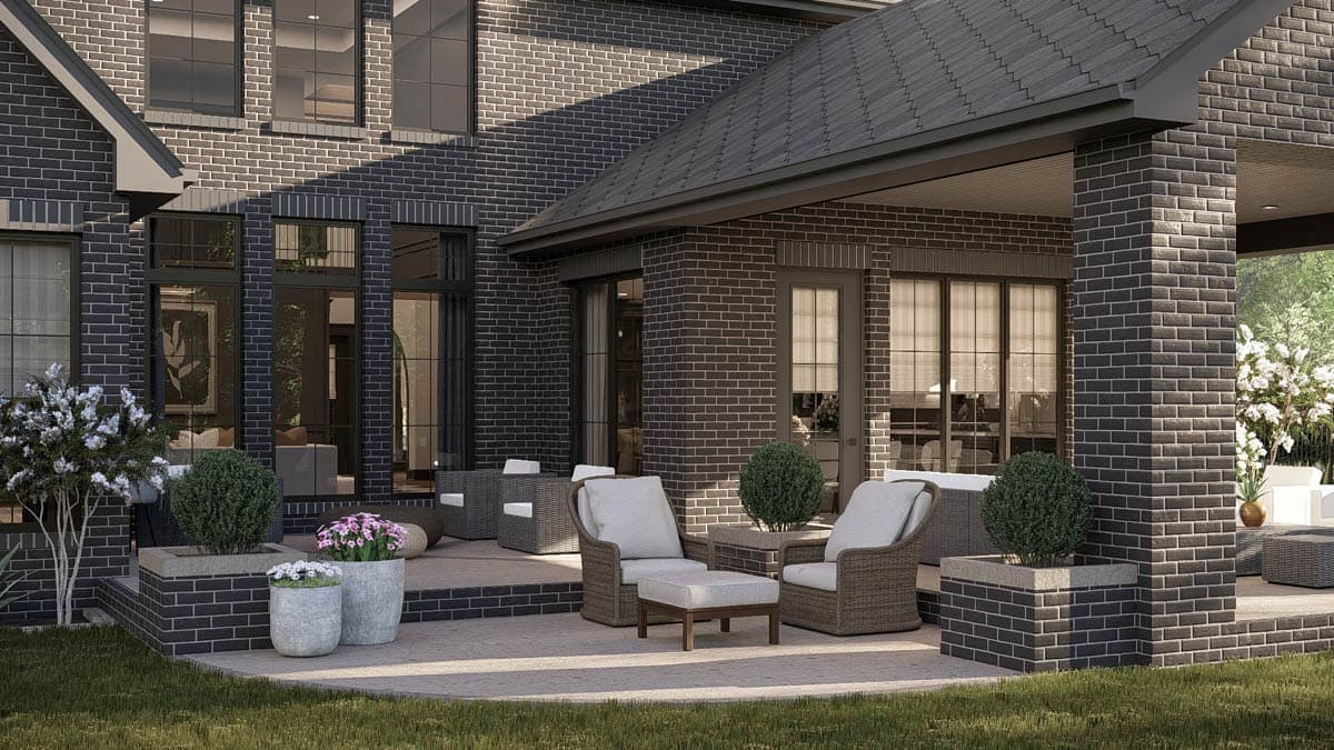 Plan 623504DJ: Two-Story European House Plan with Upstairs Family Room and Library  - 5041 Sq Ft - Image #31 - Colonial, European