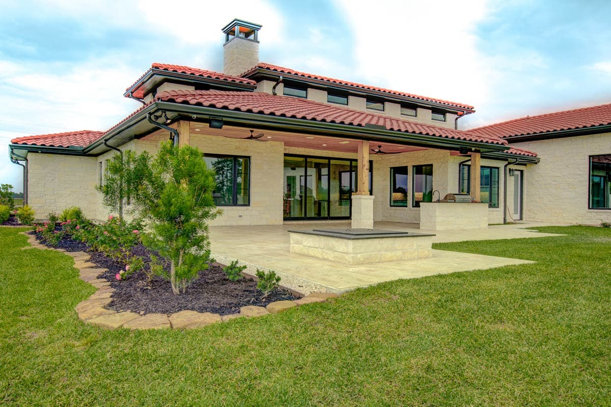 Plan 430132LY: Luxury Mediterranean House Plan with Outdoor Kitchen and Fireplace - 3061 Sq Ft - Image #17 - Mediterranean, Tuscan