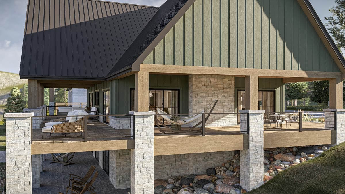 Plan 623505DJ: 3-Bed Farmhouse-Style Lake House Plan with Wrap-Around Porch - 2428 Sq Ft - Image #19 - Farmhouse