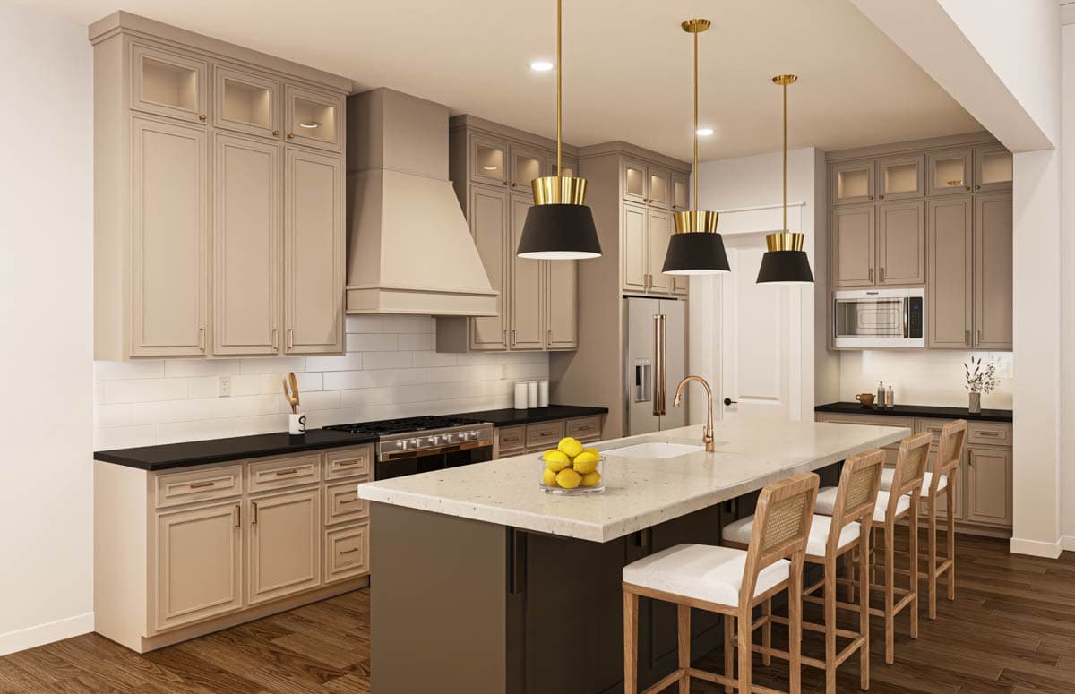Plan 51999HZ: 4-Bed Modern Farmhouse Plan with Vaulted Ceilings and Outdoor Kitchen - 2655 Sq Ft - Image #7 - Country, Modern Farmhouse, Ranch, Southern