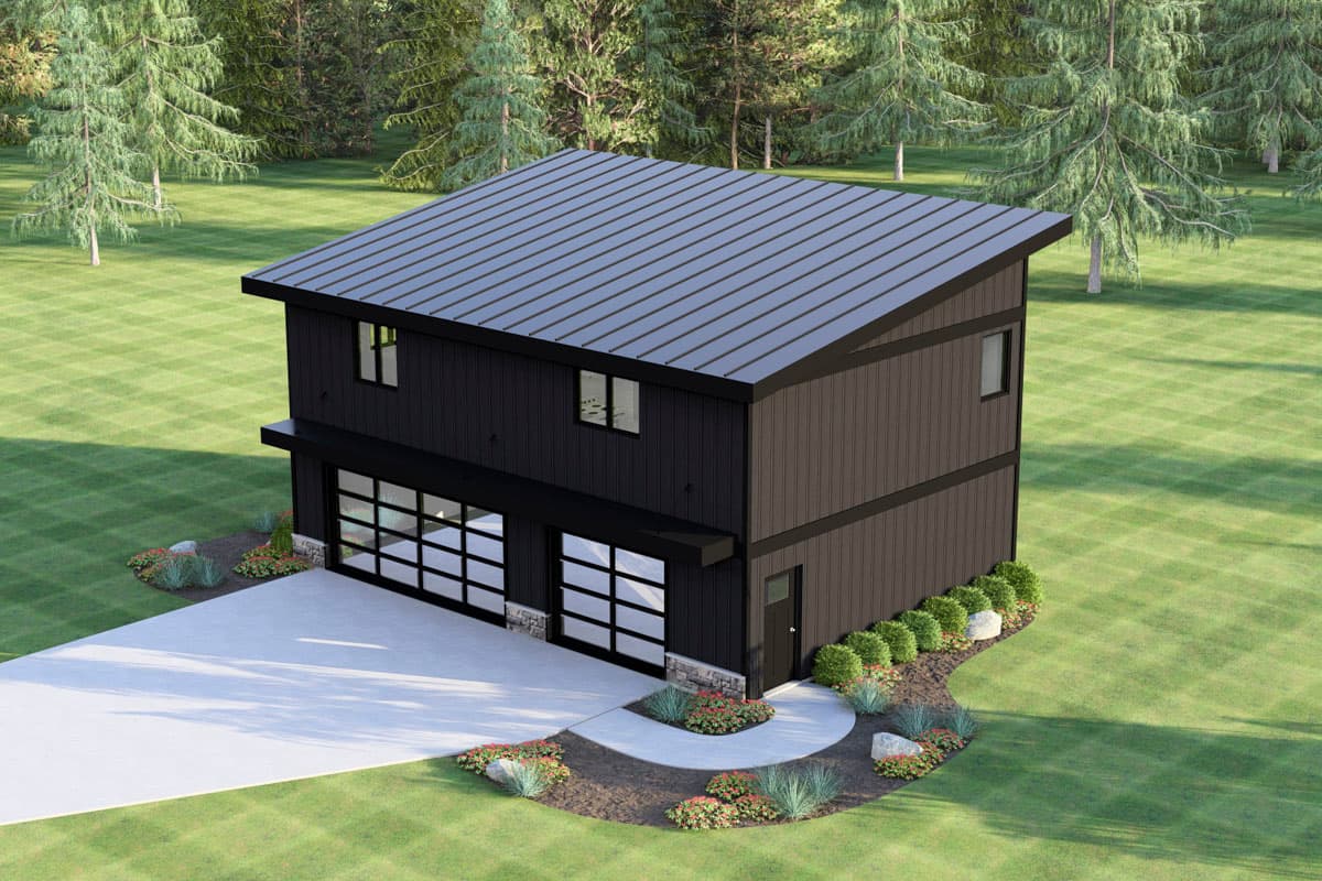 Plan 135350GRA: Two-Story Carriage House Plan with Upstairs Living - 870 Sq Ft - Image #5 - Carriage, Mountain